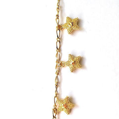 Dangling Starfish Charms Gold Chain by the Inch - Chains by Design