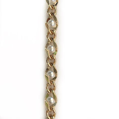 Fashion Pearls in Gold Chain by the Inch - Chains by Design