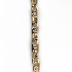 Triple Austrian Crystals in Gold Chain by the Inch - Chains by Design