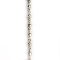 Silver Bead Link Chain by the Inch - Chains by Design