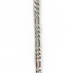 Medium Silver Figaro Link Chain by the Inch - Chains by Design