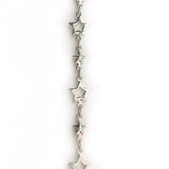 Stars Link Silver Chain by the Inch - Chains by Design