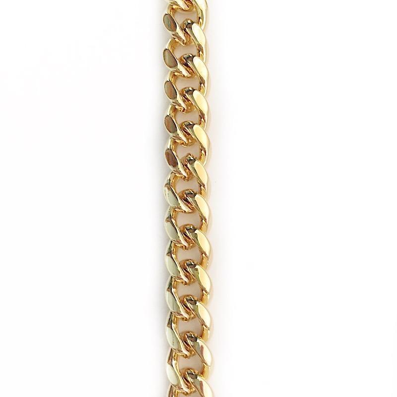 Medium Gold Curb (Cuban) Link Chain by the Inch (#716)