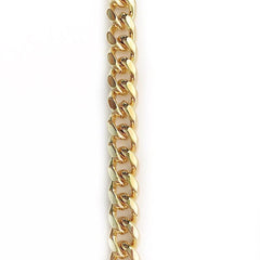 Medium Gold Curb (Cuban) Link Chain by the Inch - Chains by Design