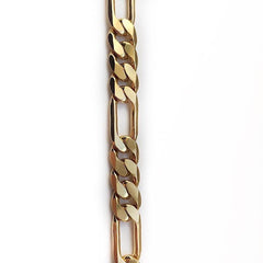 Medium Gold Figaro Link Chain by the Inch - Chains by Design