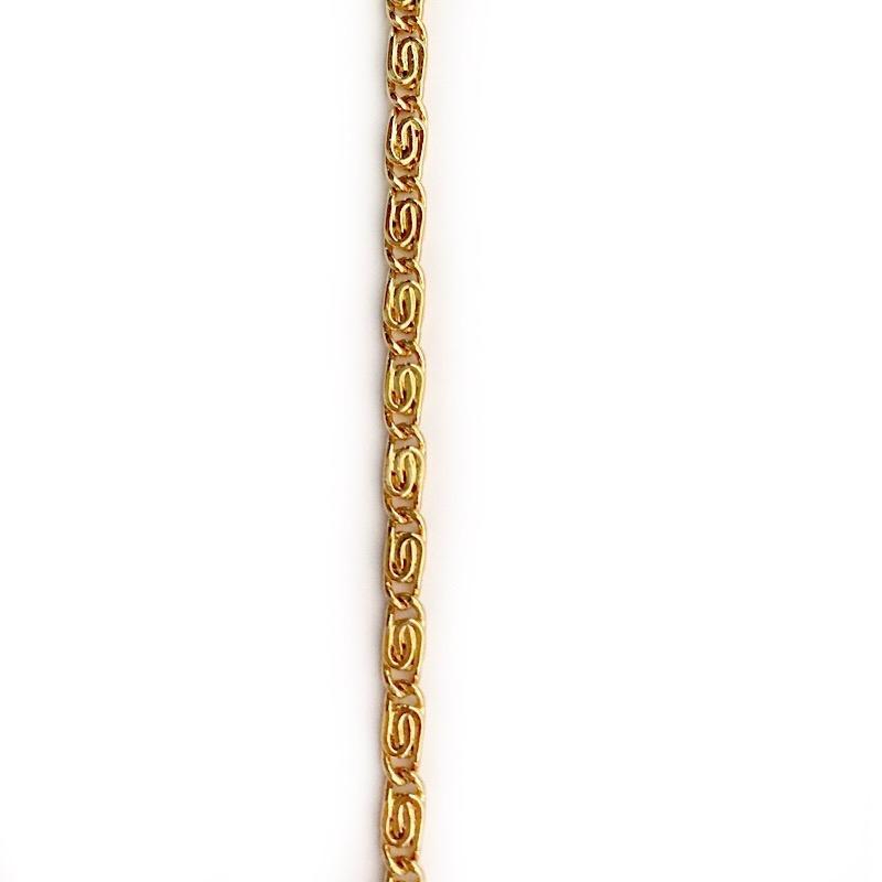 Small Gold Scroll Chain by the Inch - Chains by Design
