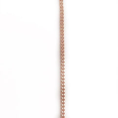 Very Small Rose Gold Curb (Cuban) Link Chain by the Inch - Chains by Design
