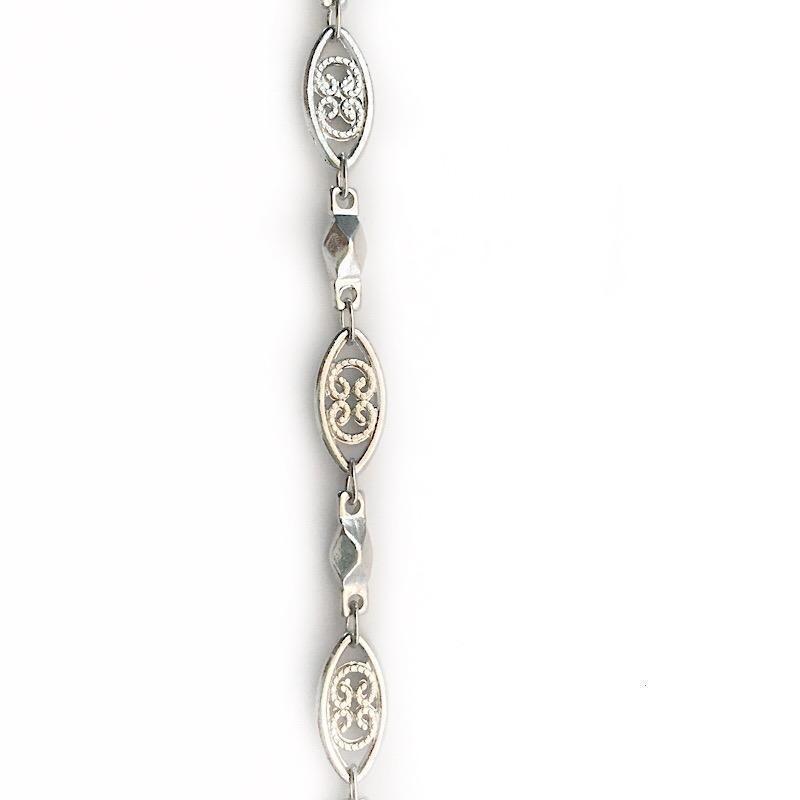 Filigree Station Link Silver Chain by the Inch | Inch of Gold – Chains ...