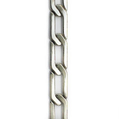 Silver Open Rectangle Link Chain by the Inch - Chains by Design