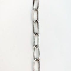 Silver Paperclip Link Chain by the Inch (#3075) - Chains by Design
