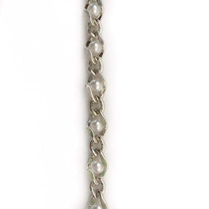 Fashion Pearls in Silver Chain by the Inch - Chains by Design
