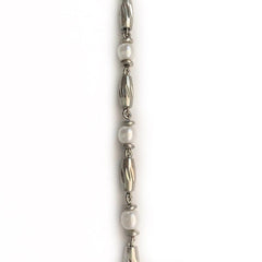 Pearl Twist Beads in Silver Chain by the Inch - Chains by Design