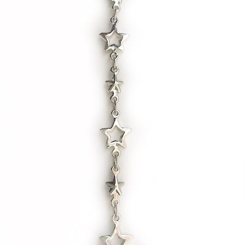 Stars Link Silver Chain by the Inch - Chains by Design