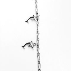 Dangling Dolphins in Silver Chain by the Inch - Chains by Design